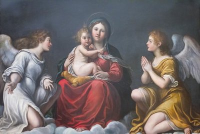 Madonna mit Kind und Engeln von Francesco Albani