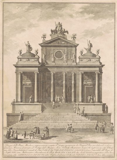 Die Prima Macchina für die Chinea von 1785 von Francesco Barbazza