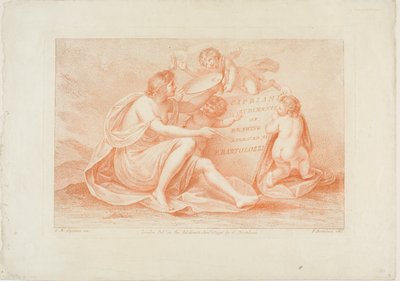 Frontispiz aus Ciprianis "Rudiments of Drawing" von Francesco Bartolozzi