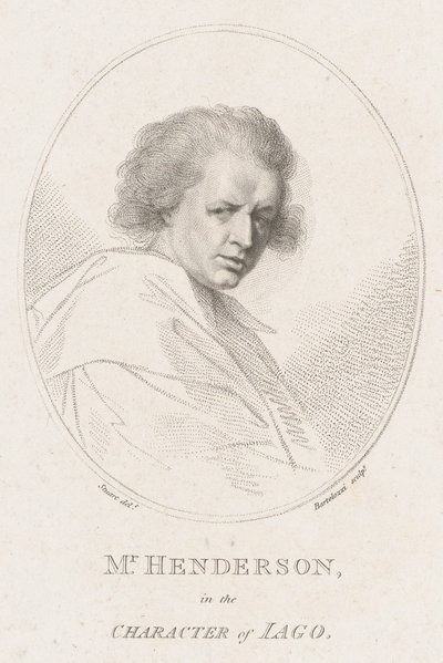 John Henderson in der Rolle des Iago aus Shakespeares Othello, 1786 von Francesco Bartolozzi