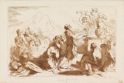 Opfer von Noah (Altes und Neues Testament nach Castiglione) von Francesco Bartolozzi