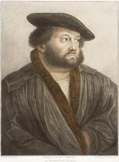 Porträt von Hans Holbein im Kensington Palace von Francesco Bartolozzi