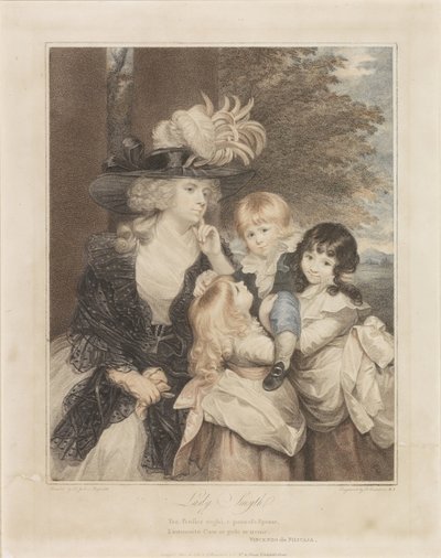 Porträt von Lady Smith und ihren drei Kindern von Francesco Bartolozzi