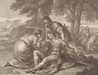 Tancred und Erminia von Francesco Bartolozzi