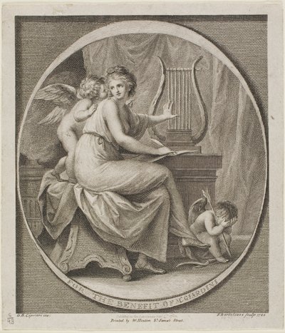 Ticket für den Vorteil von M. Gardini von Francesco Bartolozzi