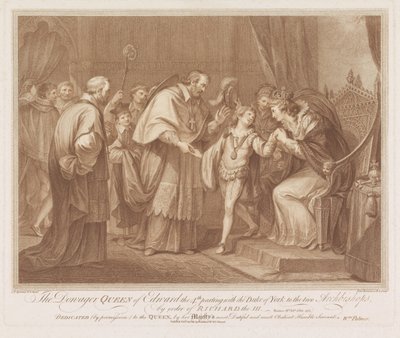Witwe von Edward IV übergibt ihren Sohn an zwei Erzbischöfe von Francesco Bartolozzi
