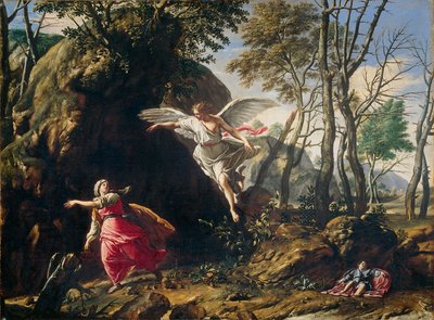 Hagar und Ismael in der Wüste von Francesco Cozza
