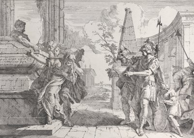 Das Opfer der Polyxena, aus Bacchanals und Geschichten von Francesco Fontebasso