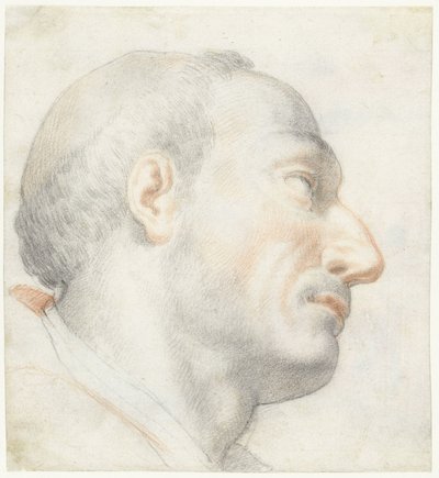 Der Kopf von San Carlo Borromeo von Francesco Furini (attributed to)