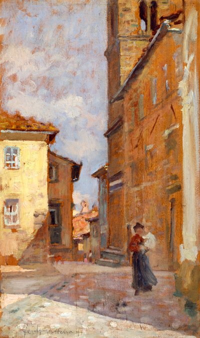 Auf der Straße in Volterra von Francesco Gioli