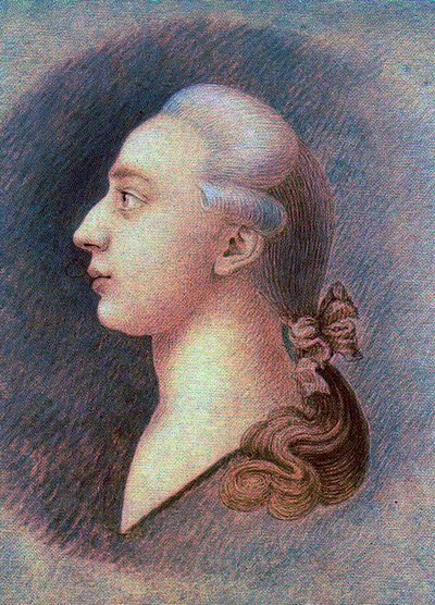 Porträt von Giacomo Casanova (1725-1798) - von Francesco Giuseppe Casanova (1727-1802), ca. 1750 - Rötel, schwarze und weiße Kreide auf Papier - Staatliches Historisches Museum, Moskau von Francesco Giuseppe Casanova