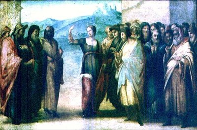 Der Streit der St. Katharina von Alexandria von Francesco Granacci