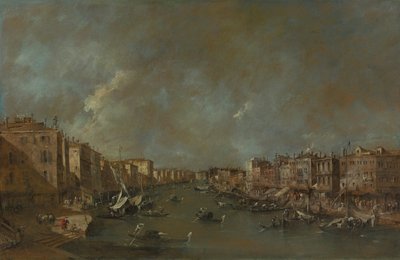 Ansicht des Canal Grande von der Ponte di Rialto von Francesco Guardi