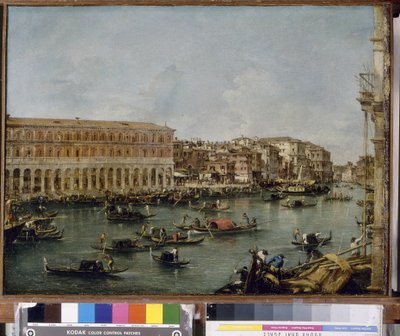 Blick auf den Canal Grande mit den Fabbriche Nuove di Rialto, 1756-60 von Francesco Guardi