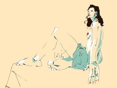 Elegante Akt Skizze von Francesco Gulina