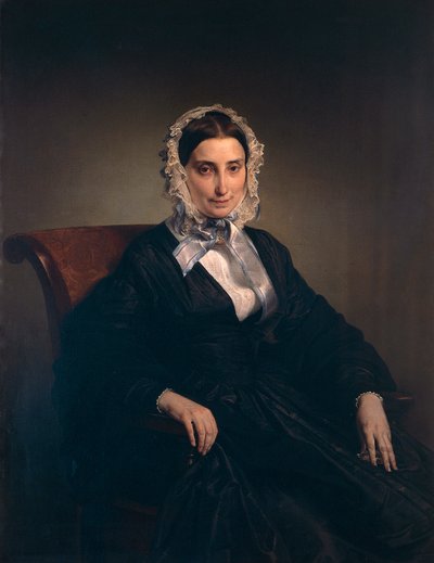 Porträt von Teresa Borri (zweite Frau von Alessandro Manzoni) von Francesco Hayez