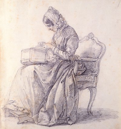 Porträt seiner Frau von Francesco Hayez