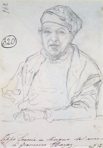 Studie für das Porträt seines Schwagers Pippo Scaccia von Francesco Hayez
