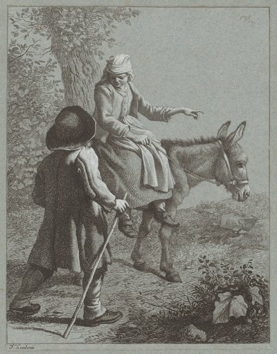 Junge und Mädchen mit einem Esel, 1764 von Francesco Londonio