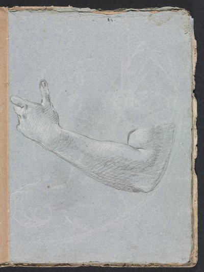 Verona Skizzenbuch: Linker Arm und Hand (Seite 47) von Francesco Lorenzi