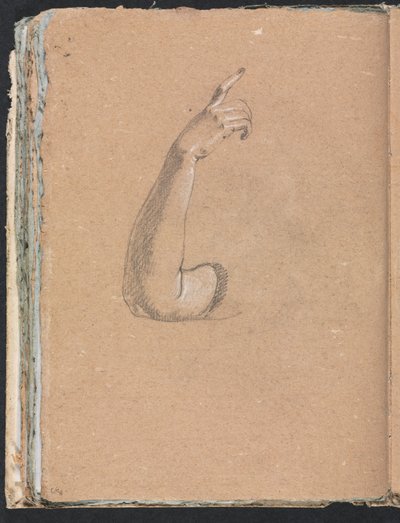 Verona Skizzenbuch: Rechter Arm und Hand (Seite 66) von Francesco Lorenzi