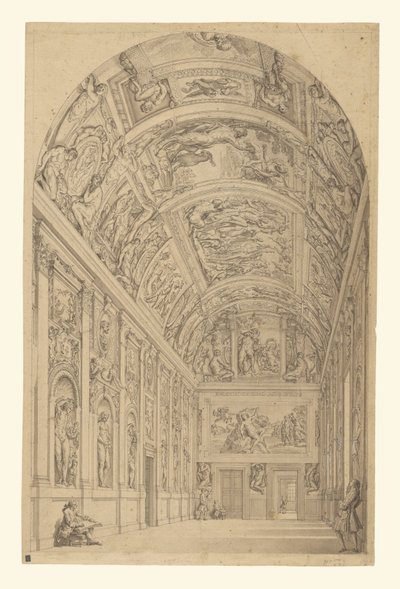 Ansicht der Farnese-Galerie, Rom von Francesco Panini