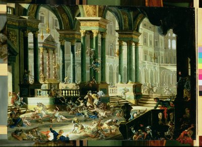 Vertreibung des Heliodor aus dem Tempel Salomos von Francesco Peresi