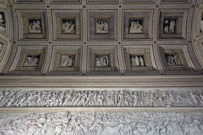 Der Raum der Stuckarbeiten Camera degli Stucchi des Palazzo del Tè, 1526-1534 von Francesco Primaticcio