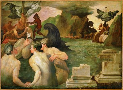 Odysseus und die Sirenen von Francesco Primaticcio