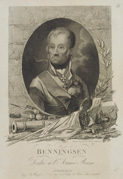 Porträt von Graf Levin Leonty August Theophil von Bennigsen 1745-1826, 1807 von Francesco Vendramini