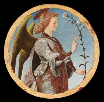 Polittico Griffoni: Engel der Verkündigung, ca. 1472-1473 von Francesco del Cossa