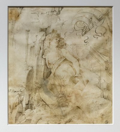 Junge zerzauste Frau auf einer Klippe, bekannt als Ippo, ca. 1475 von Francesco di Giorgio Martini