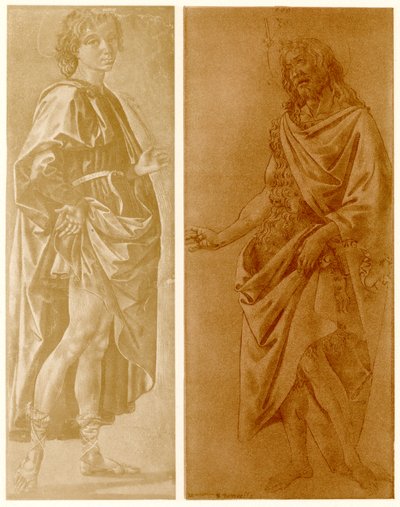 Studie eines stehenden jungen Heiligen mit einer Palme von Francesco di Stefano Pesellino