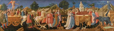 Die Triumphe der Liebe, Keuschheit und des Todes, ca. 1450 von Francesco di Stefano Pesellino