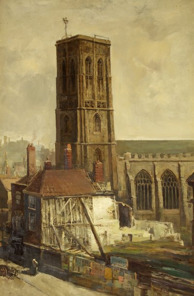 Ansicht der Temple Church von Francis Abel William Taylor Armstrong