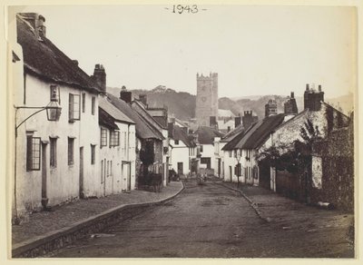[Unbetitelt, strohgedeckte Häuser und Kirche], 1860-94 von Francis Bedford