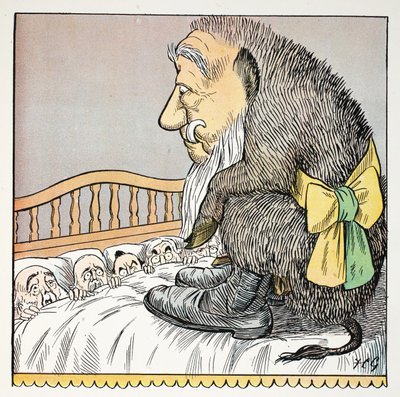 O, Illustration aus dem Struwwelpeter-Alphabet, Vers von Harold Begbie (1871–1929) von Francis Carruthers Gould