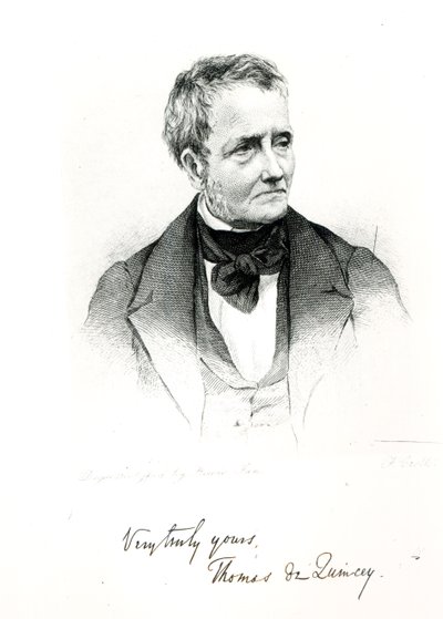 Thomas de Quincey (1785-1859), von einem Daguerreotypie-Foto von Howie von Francis Croll
