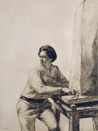 Porträt von Jacob Epstein (1880-1959) von Francis Dodd
