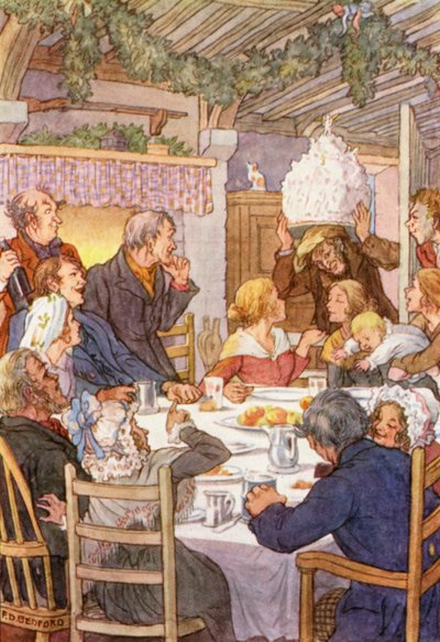 Illustration für Die Grille am Herd von Charles Dickens von Francis Donkin Bedford