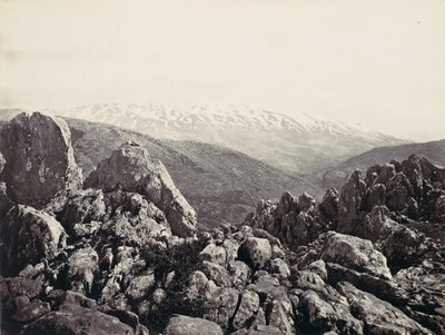 Berg Hermon, Der Berg der Verklärung, ca. 1857 von Francis Frith