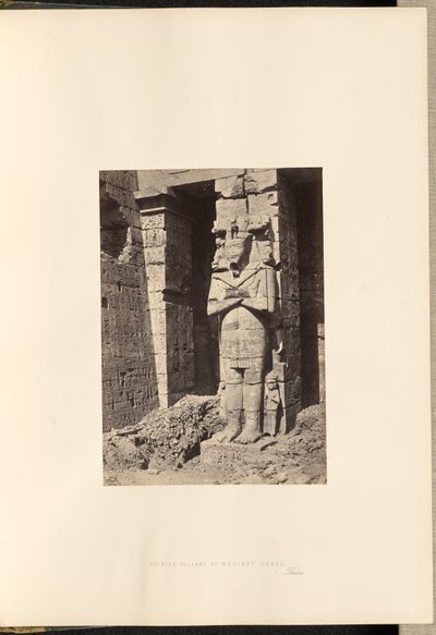 Osiride-Säulen in Medinet Habou, Theben von Francis Frith
