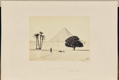 Die Große Pyramide, von der Ebene aus von Francis Frith