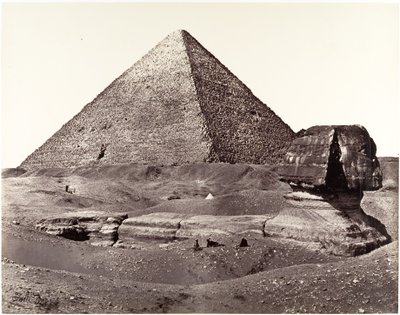 Die Große Pyramide und die Große Sphinx von Francis Frith