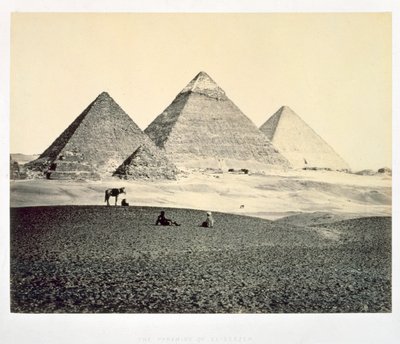 Die Pyramiden von El-Geezeh von Südwesten, Ägypten von Francis Frith
