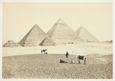 Die Pyramiden von El Geezeh, vom Südwesten von Francis Frith