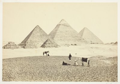 Die Pyramiden von El Geezeh, von Südwesten, 1857 von Francis Frith