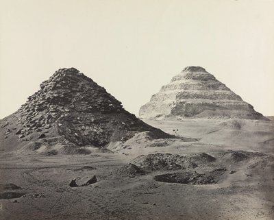 Die Pyramiden von Saqqara, von Nordosten, 1858 von Francis Frith