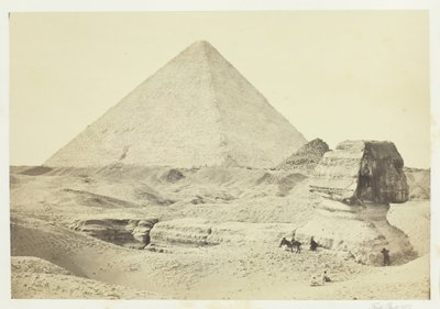 Die Sphinx und die Große Pyramide, Gizeh, 1857 von Francis Frith