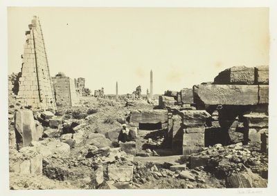 Ansicht von Karnak, vom Granitpylon, 1857 von Francis Frith